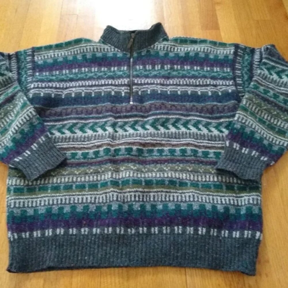 Vintage REI Wool Pullover Sweater 1/4 Zip - Adult XL